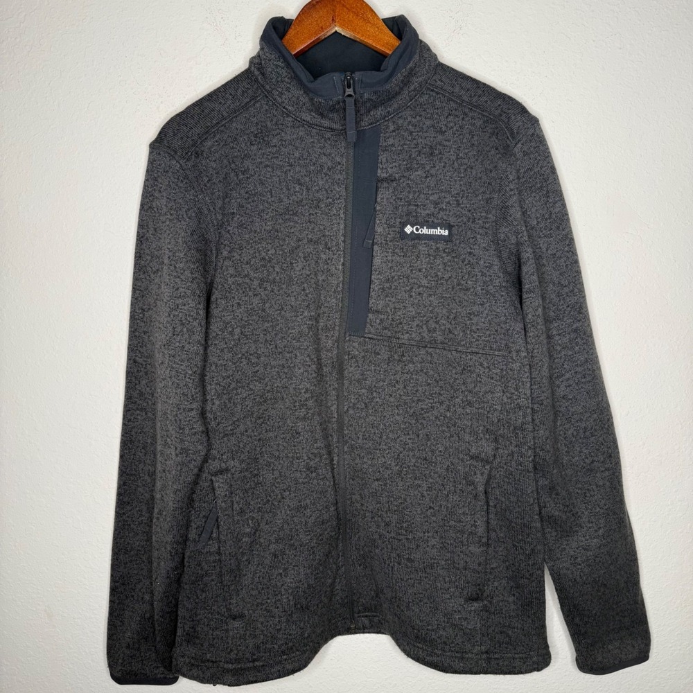Columbia Sweater Weather Full-Zip‎ Jacket Men's Sz M gray heathered - Picture 8 of 8